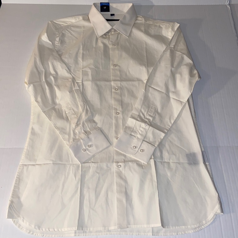 Andrew Fezza Slim Fit Men’s Size 17 32/33 Long Sleeve Dress Shirt
